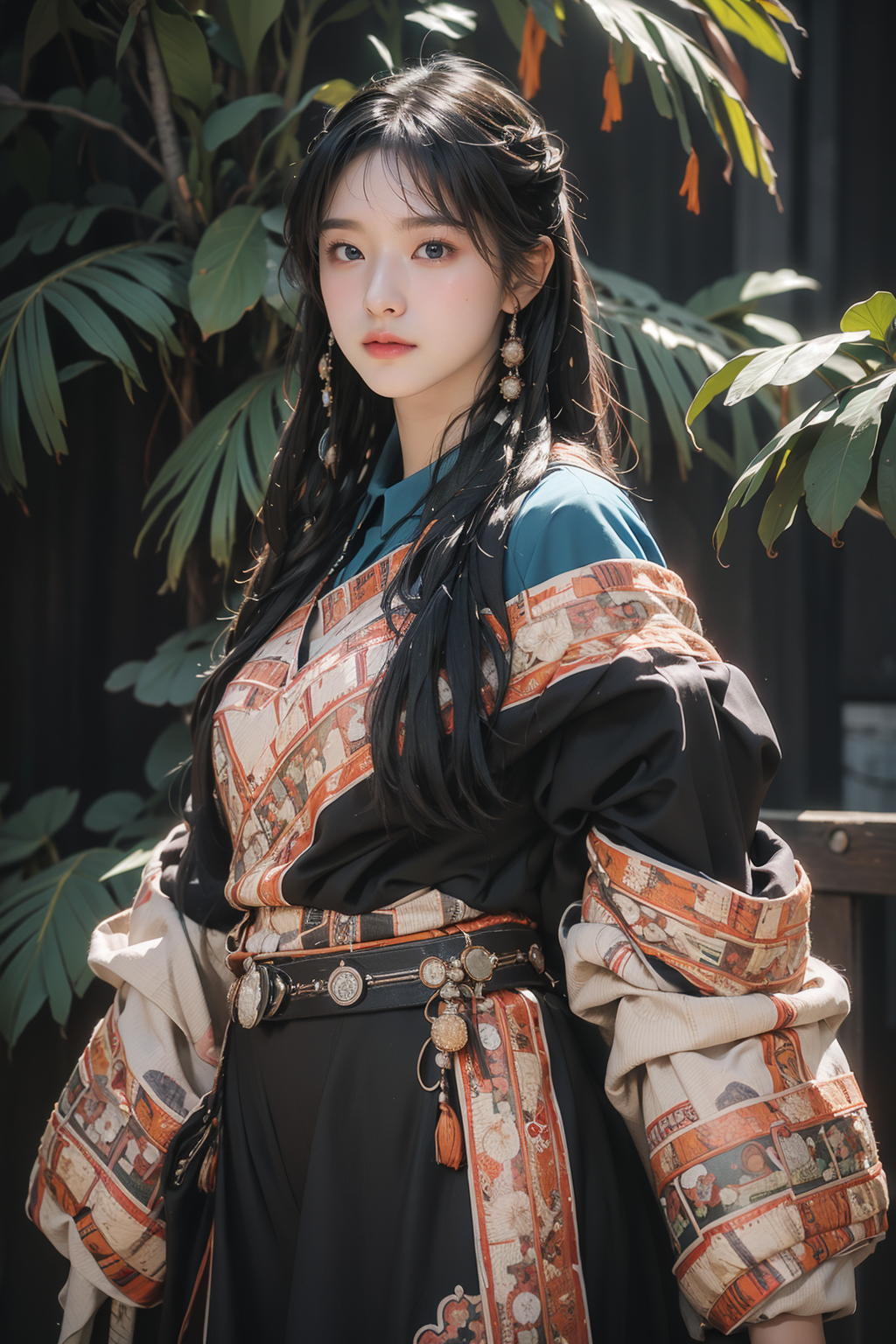 07407-3889093568-1girl,solo,outdoors,_lora_GoodHands-手beta2_1_,((cowboy shot)),((very long hair)),medium breasts,_lora_traditional_clothes_v1_0.7.png
